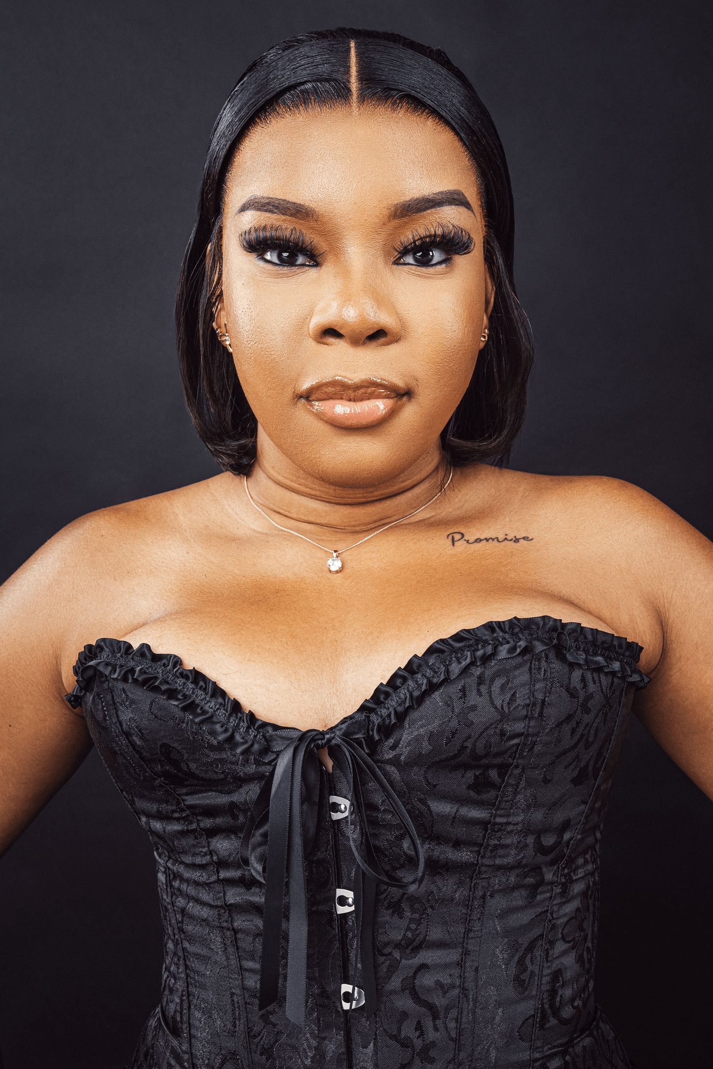 12 Inch Black Bob Lace Front