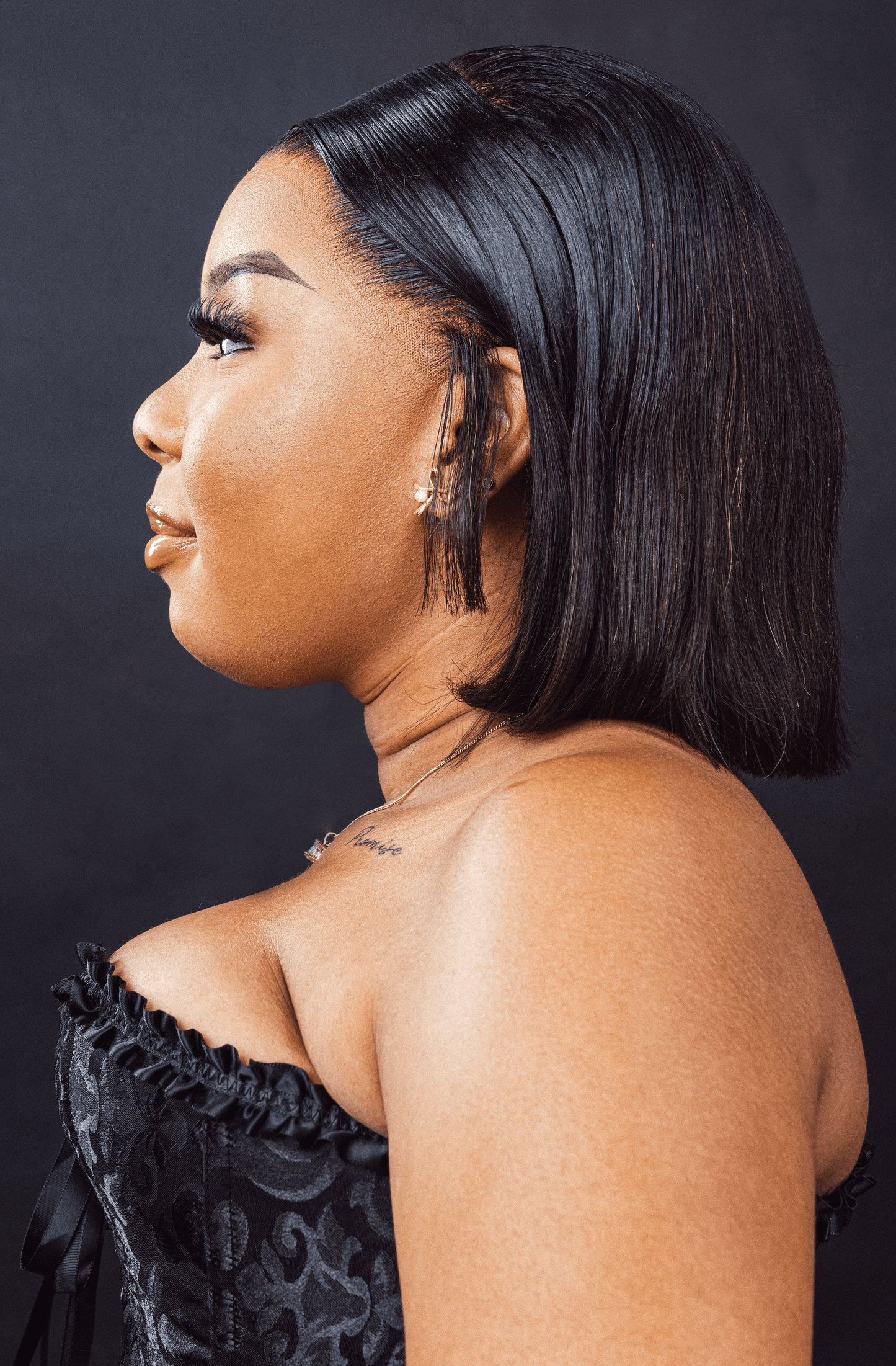12 Inch Black Bob Lace Front