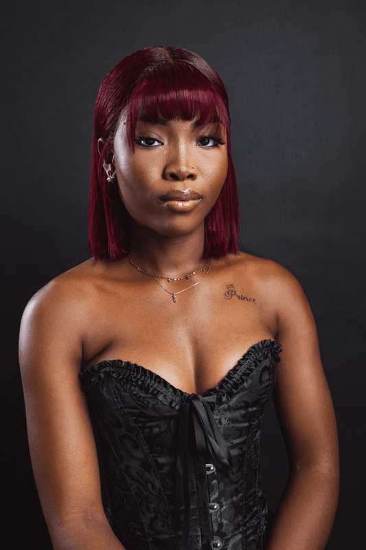 10 Inch Burgundy Bob Lace Front
